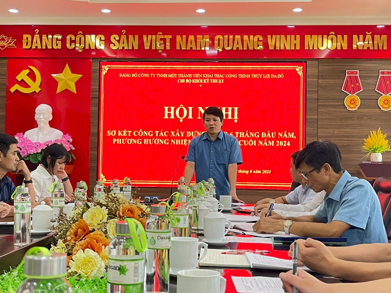 Hội nghị sơ kết công tác Đảng 6 tháng đầu năm;  triển khai phương hướng, nhiệm vụ trọng tâm 6 tháng cuối năm 2024 tại các Chi bộ trực thuộc Đảng bộ Công ty